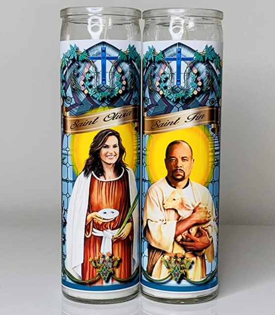 Do Pray Tell Olivia Benson and Finn Prayer Candle Set - Law and Order SVU